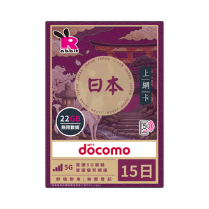 Rabbit SIM 5G 日本【總量】15/30日數據卡 #IIJ Docomo Rabbit SIM