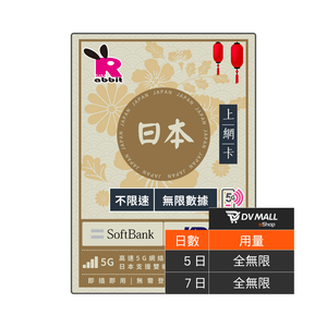 Rabbit SIM 5G 日本【不限速】數據卡 #SoftBank + KDDI