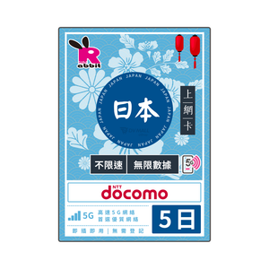 Rabbit SIM 5G 日本【不限速】數據卡 #IIJ Docomo