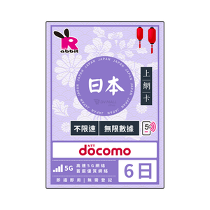 Rabbit SIM 5G 日本【不限速】數據卡 #IIJ Docomo Rabbit SIM