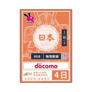 Rabbit SIM 5G 日本【每日 2GB FUP】數據卡 #IIJ Docomo