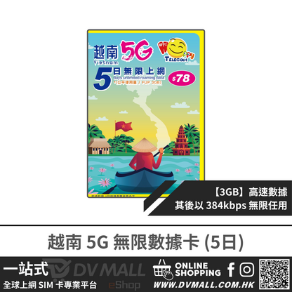 Happy Telecom 5G 越南 | 無限數據卡 | 中國移動 | 免翻牆 | 優質極速網路 | 即插即用