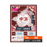 Rabbit SIM 5G 中澳 365日10GB FUP 極速無限數據年卡 #中國移動+CTM Rabbit SIM